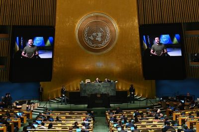 Zelensky demands world punish Russia as Biden woos UN