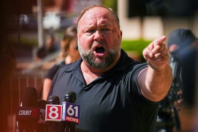 Alex Jones’ Sandy Hook lies led to strangers showing up at boy’s house to see if he was dead, father says