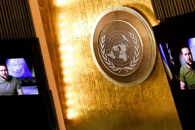 Ukraine's Zelenskyy lays out his case against Russia to UN