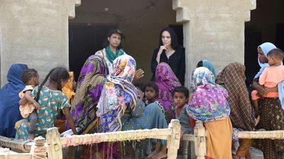 Angelina Jolie visits Pakistan as it struggles to contain disease outbreaks after devastating floods