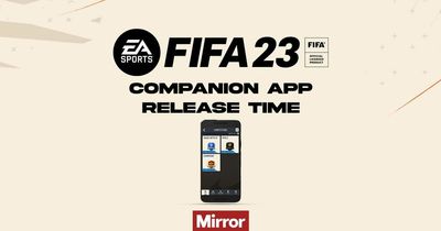 FIFA 23 FUT Companion App release time following FUT Web App launch