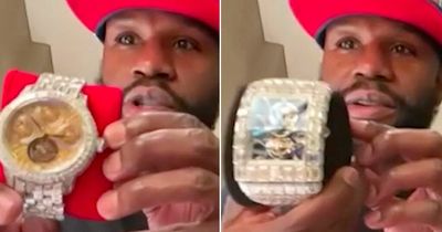 Floyd Mayweather responds to claim he is "broke" by showing off $20million watches