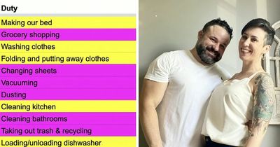 Wife credits good sex life with hubby to strict colour-coded spreadsheet for chores