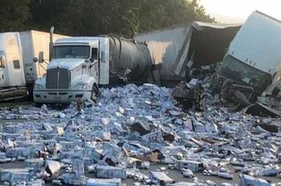 Thousands of Coors Light beer cans block Florida highway after lorry crash