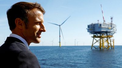 Macron opens France's first offshore windfarm amid European energy crisis