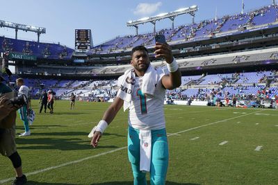 Dolphins QB Tua Tagovailoa wins NVP, gets slimed