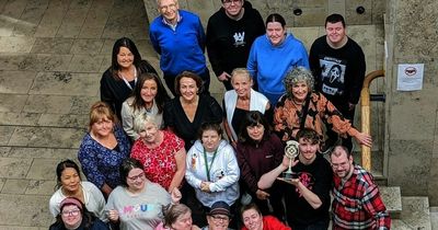 Derry's Stage Beyond celebrates arrival of prestigious awards trophy