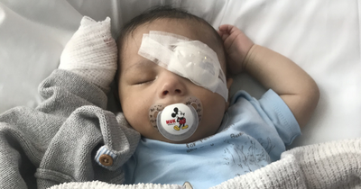 Grateful mum says stranger spotting baby's eye condition on TikTok saved him from going blind