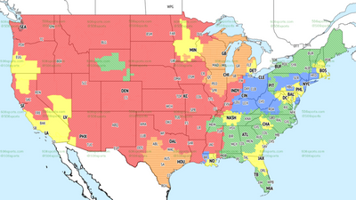 If you’re in the red, you’ll get Colts vs. Chiefs on TV