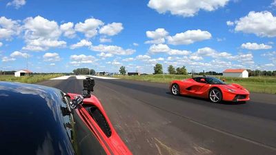 Ferrari SF90 Drag Races LaFerrari, Bugatti Chiron In Hypercar Battle