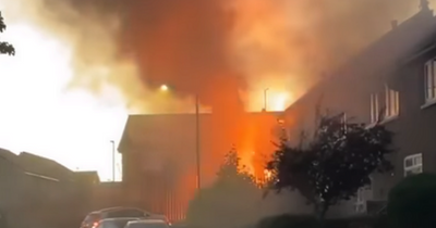 Coatbridge power box on fire as explosion fills the sky with black smoke