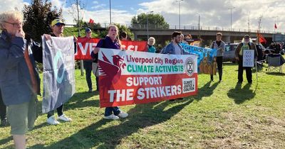 Climate activists join striking dock workers on port picket line