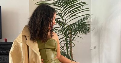 I found an all faux leather look that made me feel very chic