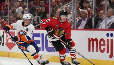 Blackhawks’ Jake McCabe on faster track toward return than realized