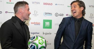 Jamie Carragher and Noel Gallagher help raise £350,000 in one night at star-studded football charity gala