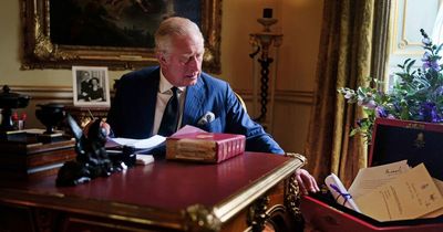 King Charles pictured with red box for the first time in new image of monarch at work