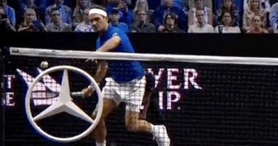 Roger Federer hits absurd shot through the net as fans mesmerised in Laver Cup farewell
