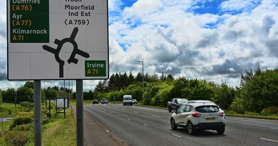 Disruption expected as key stretches of A71 in Ayrshire face weekend daytime closures