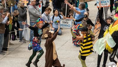 Climate crisis activists share fears, hopes in downtown march