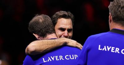 Roger Federer in tears as he bids farewell to professional tennis