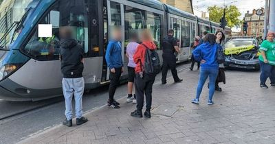 Tram crashed into ambulance response car in Nottingham city centre