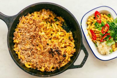 How to turn cheese rinds into a glorious pasta bake sauce – recipe