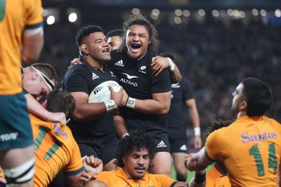 New Zealand thrash Australia to put one hand on Rugby Championship trophy