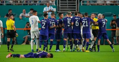 Brutal challenge to Lionel Messi's face sparks mass Argentina vs Honduras tussle