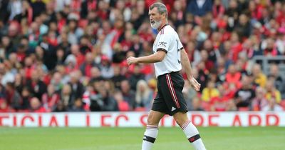 Manchester United fans go wild as Roy Keane winds up Liverpool FC fans in Legends game