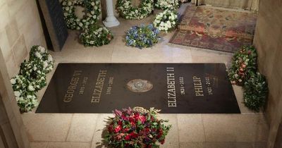 New ledger stone at Queen's final resting place in Windsor Castle pictured for the first time