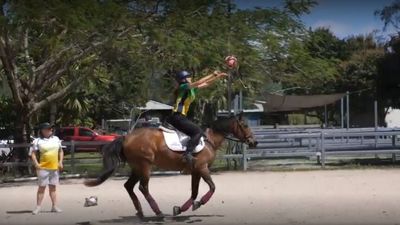 Meet the 14-year-old girl representing Australia in the fast and frenetic sport of horseball