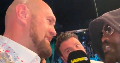 Every word of Tyson Fury's angry ringside confrontation with rival Derek Chisora