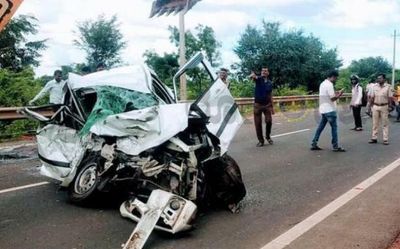 Four killed as lorry hits car, motorcycle