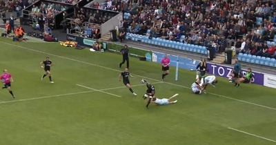 Wales star Christ Tshiunza leaves three men on the deck to score brilliant try after 'best bit of skill you'll see all year'