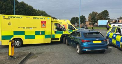 Audi drink driver arrested after crashing into ambulance carrying child patient