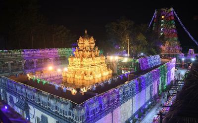 Kanaka Durga temple decked up for Dasara fete from today
