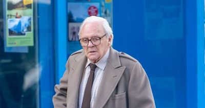 Anthony Hopkins seen on set as hero Nicholas Winton who saved children from Nazis