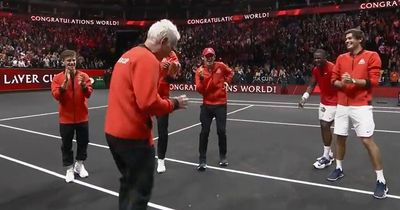John McEnroe dances as Team World celebrate Laver Cup victory for first time