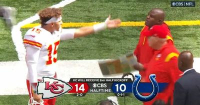 Patrick Mahomes and Kansas City Chiefs coach in heated argument on field