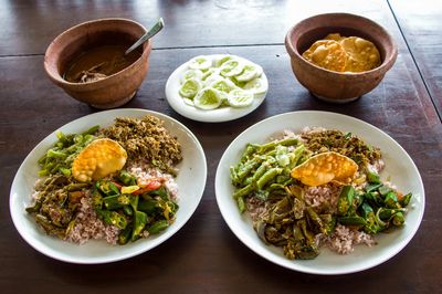 Rice morning, noon, and night in Sri Lanka