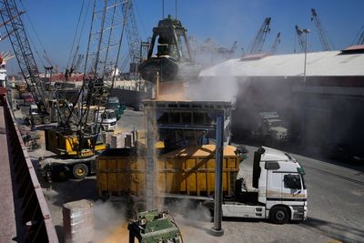 Ship with Ukrainian corn, vegetable oil docks in Lebanon