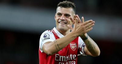 What Granit Xhaka said to Matt Turner as Arsenal star makes referee dig with red card joke