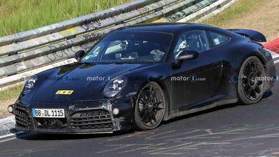 Porsche 911 GTS Hybrid Spied Looking Sporty