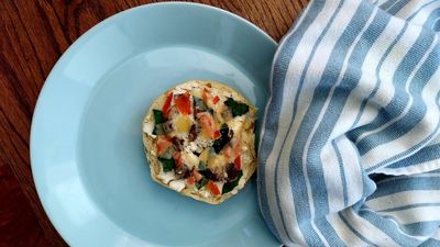 Enjoy pizza bagels with a grown-up twist