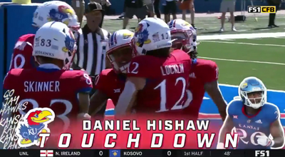 Kansas RB Daniel Hishaw’s stunning 73-yard touchdown had some amazing broadcast calls