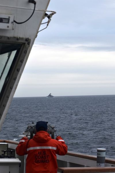 Patrol spots Chinese, Russian naval ships off Alaska island