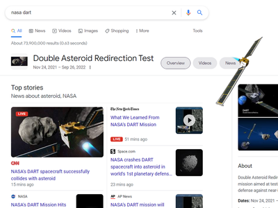 Google celebrates NASA's DART mission with a new search gimmick