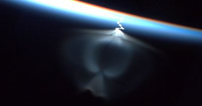Astronaut on space station takes picture of 'angel' created by Russia