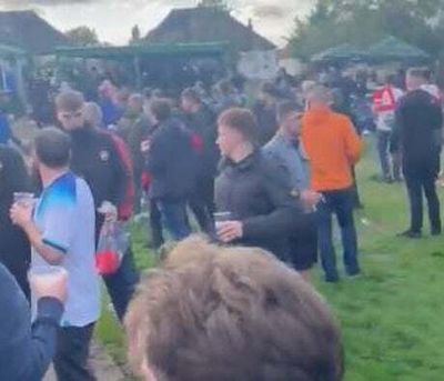 Five people injured after 100 German fans storm Wembley pub