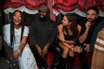 Kanye West reunites with former flame Irina Shayk and Naomi Campbell at Burberry’s LFW afterparty